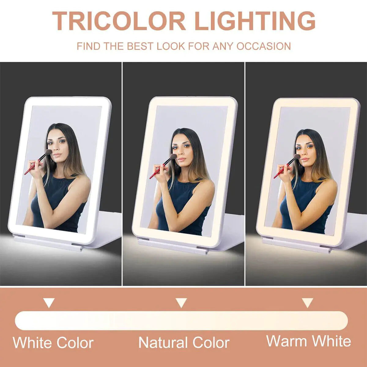 Foldable Makeup Mirror Touch Screen Makeup Mirror - Radiance & Rouge