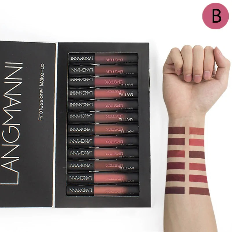 12 Piece Matte Lipstick Set - Radiance & Rouge