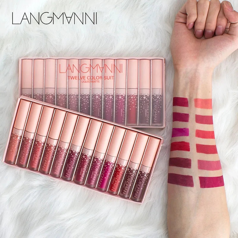12 Piece Matte Lipstick Set - Radiance & Rouge