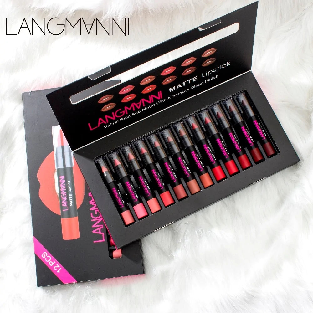 12 Piece Matte Lipstick Set - Radiance & Rouge