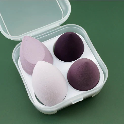 4 Pieces Makeup Sponge Powder Puff Dry And Wet Combined - Radiance & Rouge