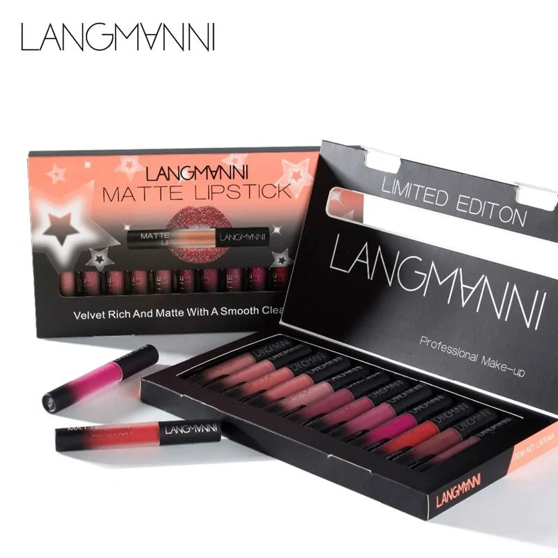 12 Piece Matte Lipstick Set - Radiance & Rouge
