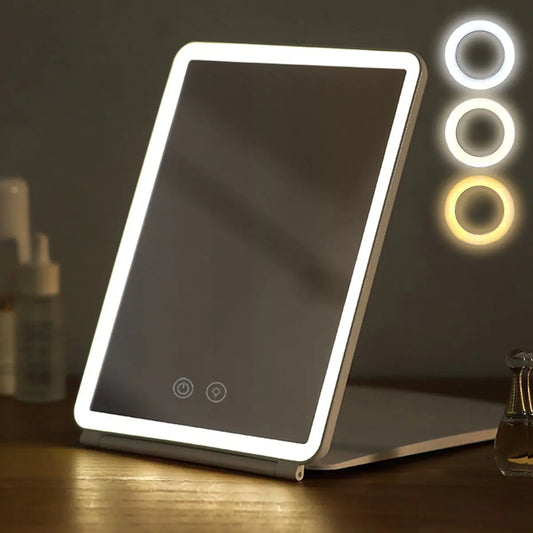 Foldable Makeup Mirror Touch Screen Makeup Mirror - Radiance & Rouge