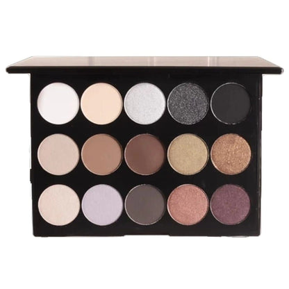 15 Shade Powdered Eyeshadow Palette - Radiance & Rouge