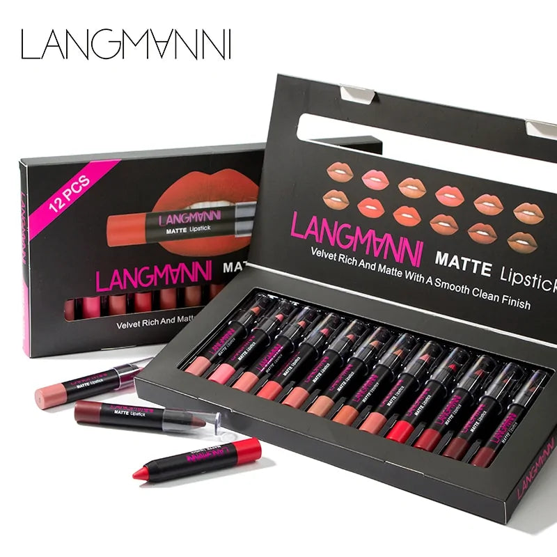 12 Piece Matte Lipstick Set - Radiance & Rouge