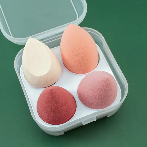 4 Pieces Makeup Sponge Powder Puff Dry And Wet Combined - Radiance & Rouge