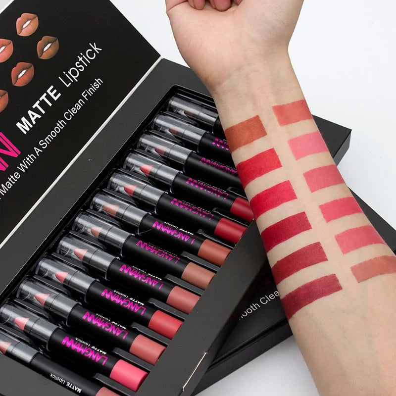 12 Piece Matte Lipstick Set - Radiance & Rouge